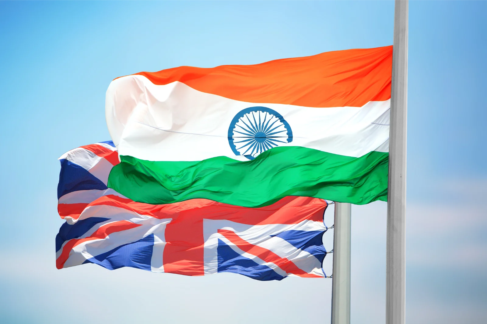 Move from India to the UK.