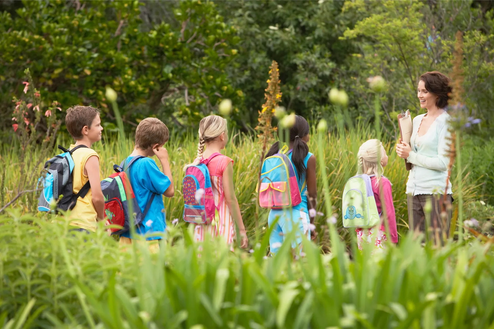 Children enjoying school trips abroad.