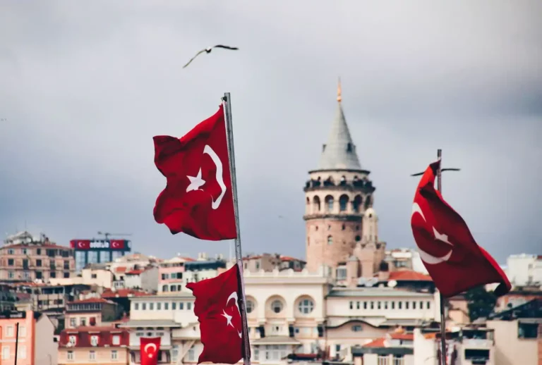 Turkish flag to represent the UK's deal to tackle illegal migration